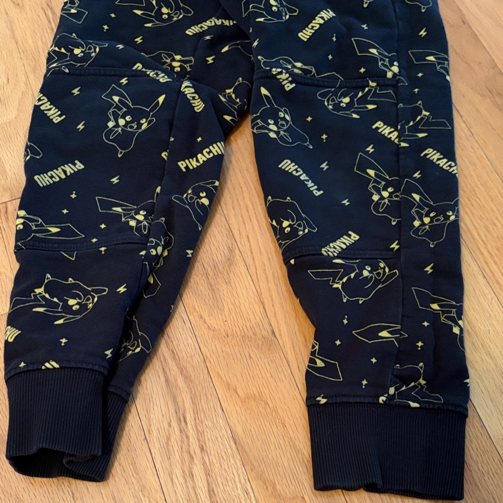 Hanna Andersson Black and Yellow Kids Joggers, 6-7 y - Picture 2 of 4